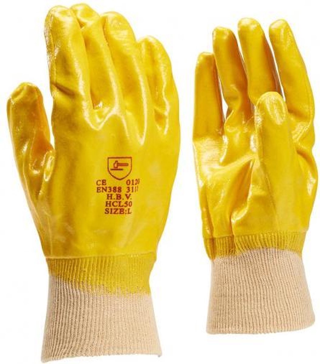 Handschoenen Nitril oliebestendig - front